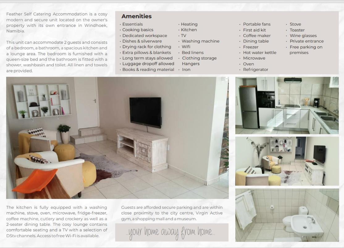 ווינדהוק Feather Self Catering Accommodation מראה חיצוני תמונה
